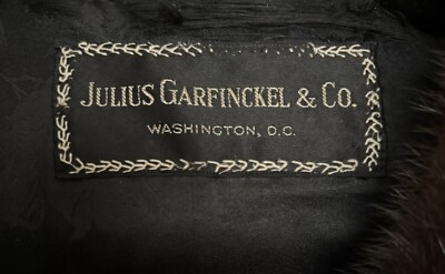 VTG Julius Garfinckel Persian Lamb Wool Swing Jacket Fur Collar