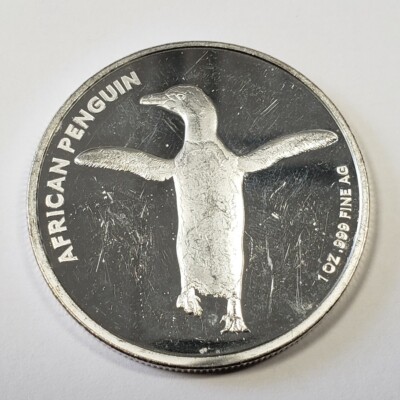 1 oz .999 Silver Round - African Penguin San Diego Zoo Wildlife