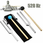 USA 528HZ Aluminum Medical Tuning Fork Chakra Hammer Ball Diagnostic +Mallet Set