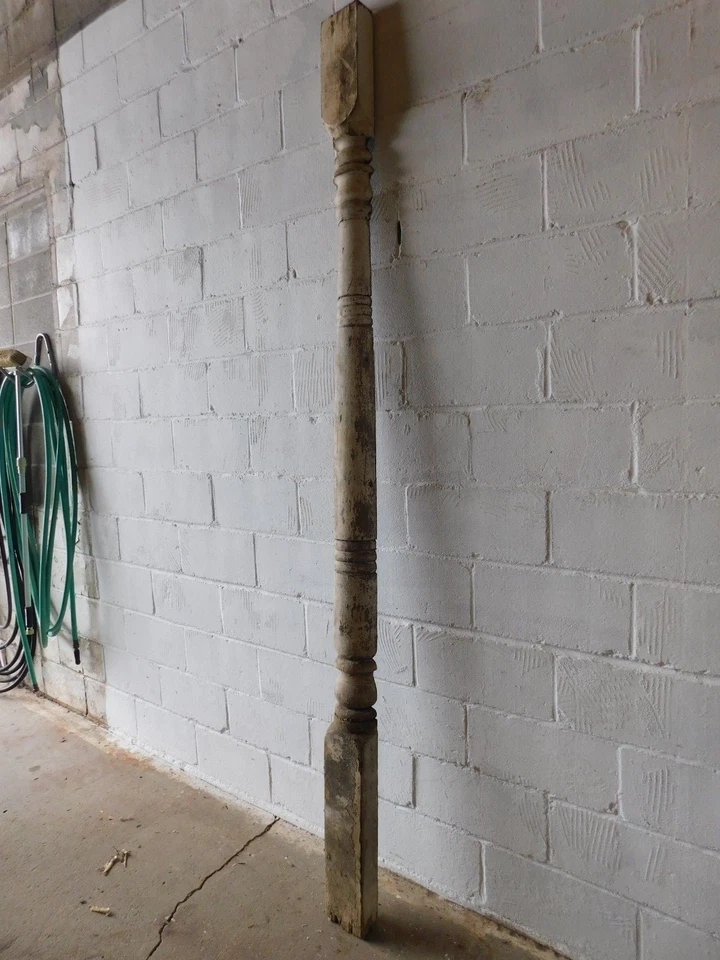 1880's Wood 1/2 PORCH COLUMN Square Base & Top Turned VICTORIAN Style ORNATE - Image 3 of 4