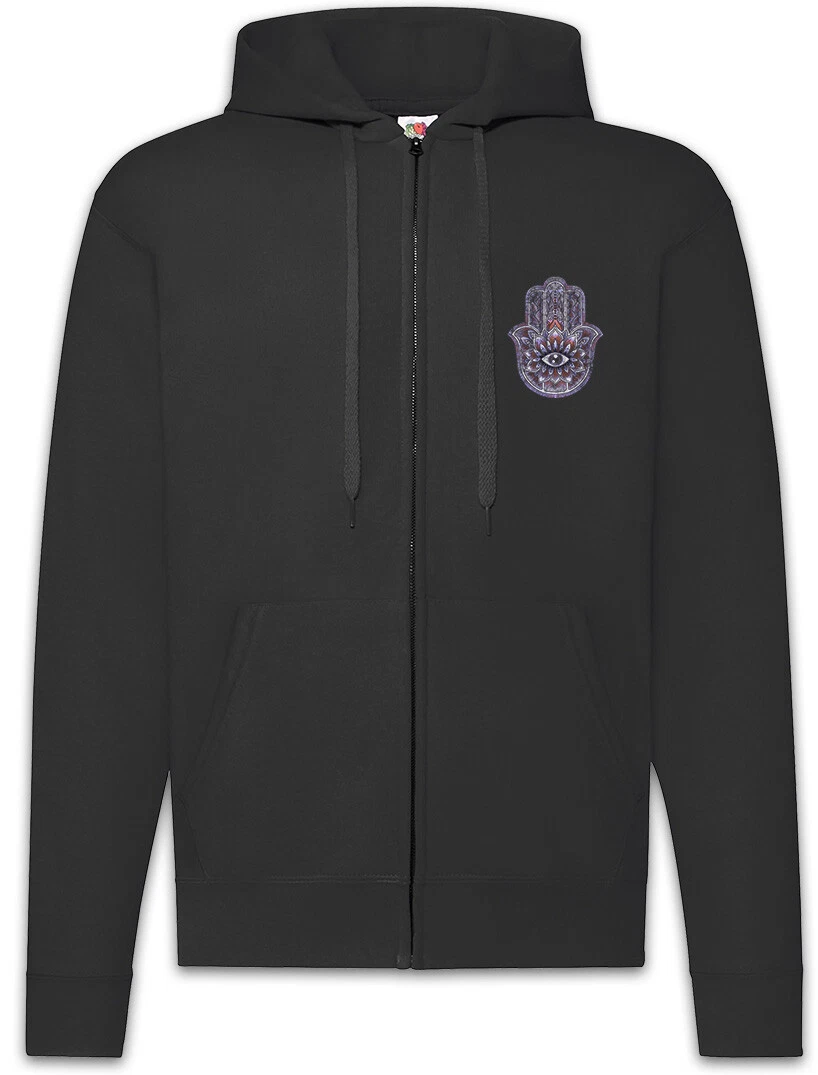 Hamsa Zipper Hoodie India Symbol Sign Islam Muslim Northafrica Muslime Indien