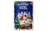 Blechschild WeihnachtsgrüßE Kiel Geschenk Fest Deko Schild 12X18 Cm