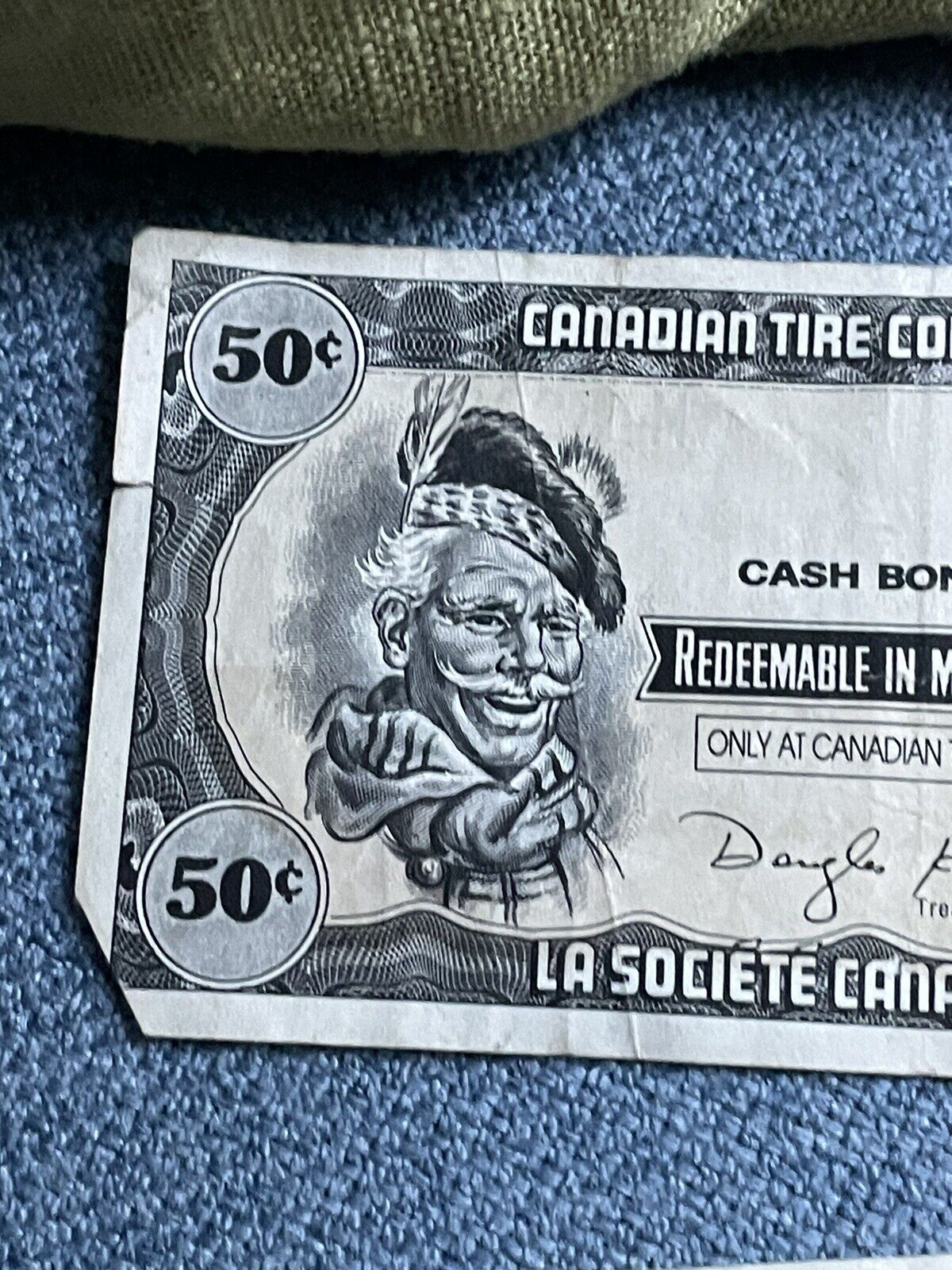 Canadian tire money 50 cent 1985 printed in Canada Official CDN Tire vintage