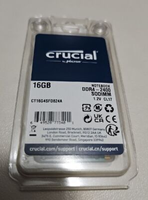 Crucial Laptop Memory kit 32GB (2* 16GB) DDR4 2400MHz RAM