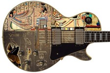 Electric Guitar Bass Skin Axe Wrap Reskin Reface DIY Egyptian God Anubis GS 1113