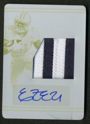 2017 National Treasures Ezekiel Elliott 1/1 Jersey Patch Auto Printing Plate One