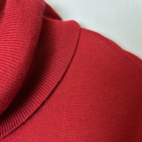 Daisy Fuentes Long Sleeve Sheath Mock Neck Knit Long Dress Women’s Medium Red - Picture 5 of 14