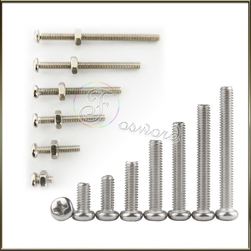 RC Model Screw M2 Phillips Pan Head Machine Screw Bolts 4-30mm Whasher ...