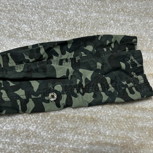 Levis Boys Cargo Pants Camo Green Size 12 Adjustable Waist Military Style - Picture 4 of 9