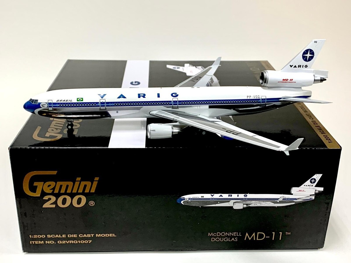 RARE Gemini Jets 1:200 Varig Brasil Douglas MD-11 PP-VOQ G2VRG1007