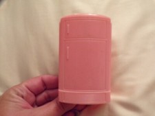 VTG Miniature Dollhouse Plastic Pink Refrigerator