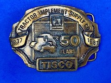 Tisco Tractor Implement Supply Agriculture Farm Farming 50 Year Belt Buckle