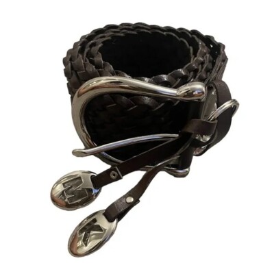 Michael Kors Braided Genuine Leather Belt Weave Casual Boho  display picture 3