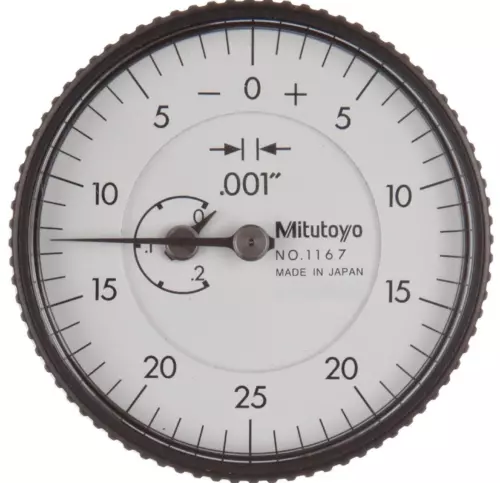 Mitutoyo 1167  Series 1 Back Plunger Dial Indicator  0-.2" Range .001"