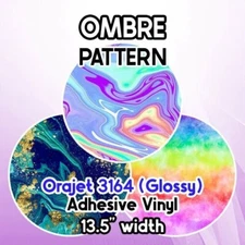 Ombre / Watercolor Patterned Adhesive Vinyl 13.5" ROLL **FREE SHIPPING**