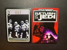 Swap Playing Card  STAR WARS   Return Of The Jedi   STORMTROOPERS  Five of Clubs