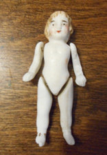 Vintage German Jointed Bisque Miniature Doll 2 1/4" High