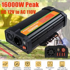 16000W Peak Car Power Inverter DC 12V To AC 110V Modified Sine Wave Converter