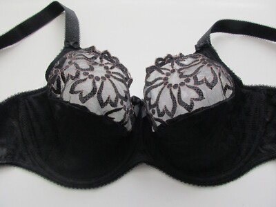 Fantasie Women's Illusion Side Support Bra - Full Coverage In Black, Size 34HH