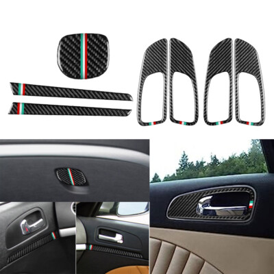 7Pcs Carbon Fiber Door Handle Panel Trim For Alfa Romeo 159 Brera Spider 2004-11