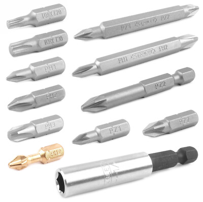 STANLEY Bit Bits Biteinsatz TORX T20 T25 T30 PH PZ Langbit 1/4'' Set 6/10/25 Stk.