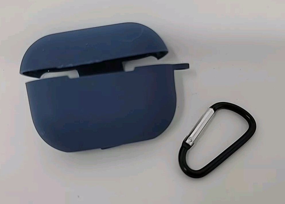 Airpods Pro 2 Case 2022 Midnight Blue Silicone Cover with LED Light-image