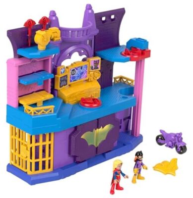  Imaginext DC Super Friends Toy Batgirl Hero Hideout Playset with 2 Figures & 