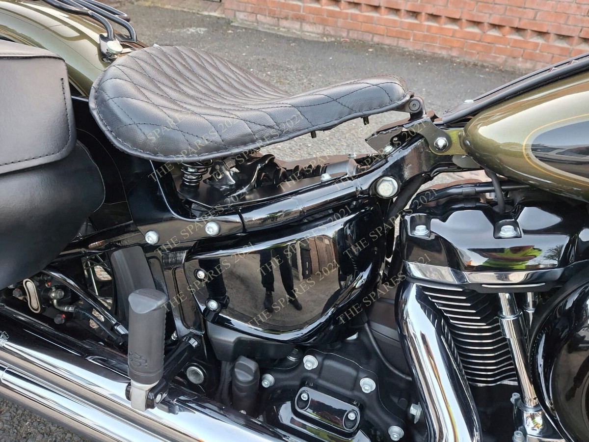 Spring Tractor Seat Diamond Stitched Leather Fit For Harley