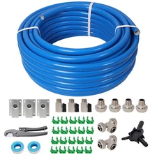 3/4 Inch Tubing Industrial Compressed Air Piping System, 100 Feet Length