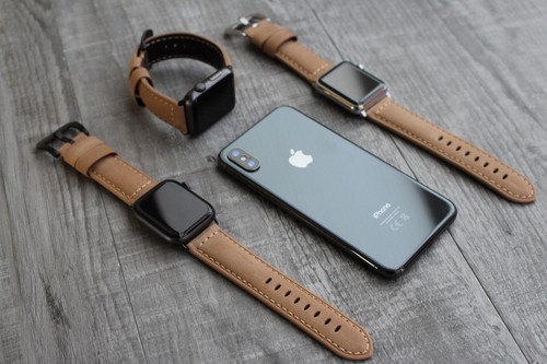Per Apple Watch Serie 7 6 5 Se 42/44/45mm Marrone Toro Pelle Cinturino  Iwatch | eBay
