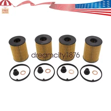 4pcs Engine Oil Filter with Seals Pack Fit 20-22 Hyundai Sonata 2.5L 26350-2S000