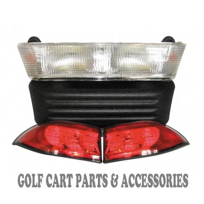 GOLFCO Club Car Precedent Golf Cart Headlight & Tail Light Kit (GAS 2004-UP)