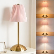Cordless Pink Table Lamp,Cute Small Desk Lamp,Vintage Aesthetic Lamp