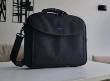 Dell Classic 15" Laptop Briefcase Canvas Black Heavy Duty Pockets Zippers