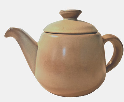 Vintage- Frankoma Pottery -Teapot w/Lid-Plainsman Brown-#6T-Satin Finish