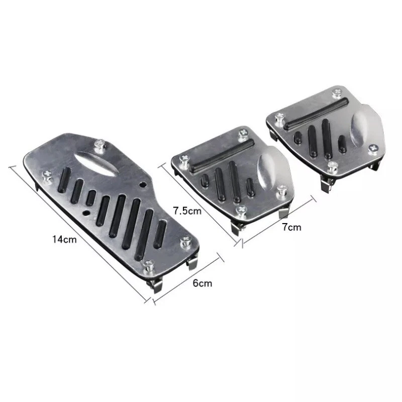 Cubierta de pastillas para pedales de pedal acelerador antideslizante para embrague de freno de 3 piezas de EE. UU. Foto 4 de 4