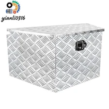 Aluminum Trailer Tongue Tool Box Sliver Truck Bed Underbody RV 36"x19"x18"