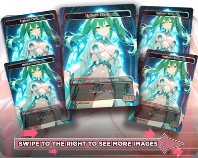 Human Cleric (9) - 5x Waifu Tokens Custom Cards