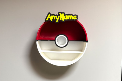 Personalisierbares Pokéball Display Regal - 3D gedrucktes Mini Figuren Display (22,5 cm)