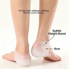 Invisible Heel Insoles Subtle Height Boost  Foot Support Pad for All Shoes 4cm