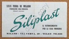 Volantino pubblicitario - Siliplast - vetrocemento - Milano - 1951