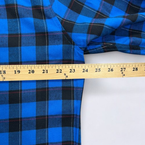 Marmot Shirt Men's Large Blue Flannel Plaid Button Up Long Sleeve Outdoors - Picture 12 of 14