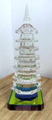 Beautiful Chinese Feng Shui 7 Layer Crystal Pagoda
