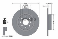 2X Pagid Bremsscheibe Voll Ø264Mm FüR Opel Corsa E X15 Adam M13 Fiat Punto 199_