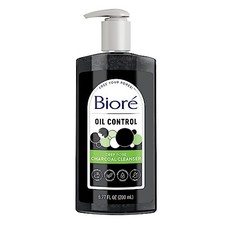 Biore Deep Pore Charcoal Face Wash, Daily Facial Cleanser for Dirt  Makeup Remo