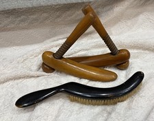 Antique Pair Of Watts Wooden Shoe Stretchers Ladies Large Edwardian Cobbler Tool