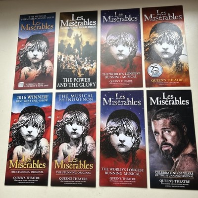 8 X different theatre Flyer LES MISERABLES The musical RARE