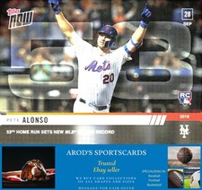 2019 Topps Now * Pete Alonso * Card #913*(RC) 53rd HR ! GEM !
