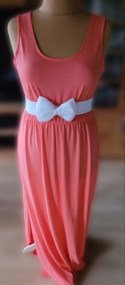 44/46 Damen Kleid Esmara Maxikleid Sommer lang Rückenauschnitt Plus size