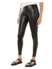 A New Day Women's Faux Leather Leggings Shiny Black New Size Small